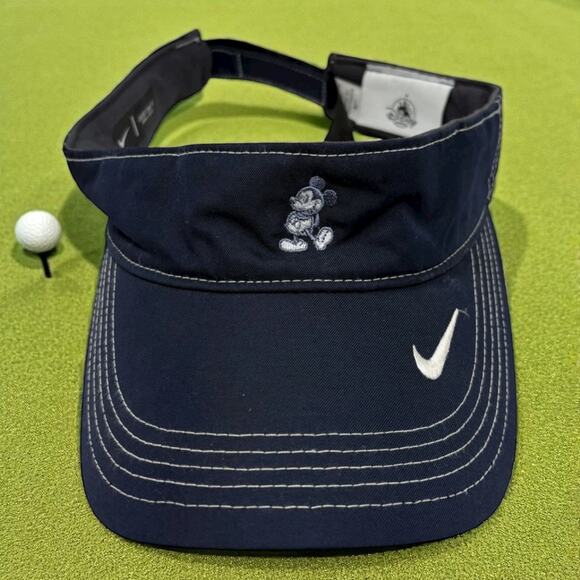 Disney Nike Mickey Mouse Visor Hat Blue Golf Dri Fit Swoosh Just Do It OS Blue - Picture 1 of 10